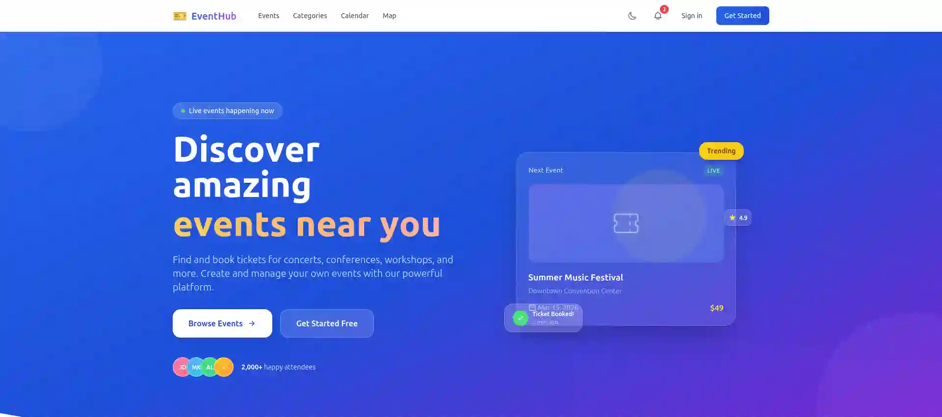 EventHub — Event Management Platform